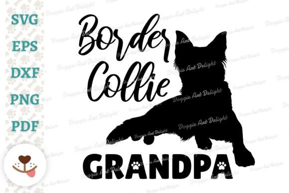 Border Collie Grandpa Svg