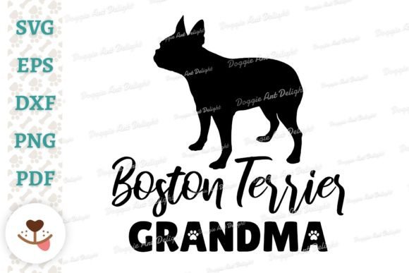 Boston Terrier Grandma Svg