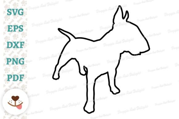 Bull Terrier Dog Outline Svg Png Dxf Cut