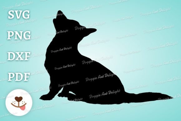 Corgi Dog Silhouette Svg Png Dxf