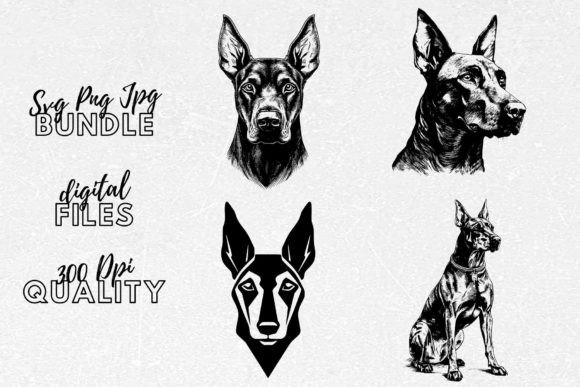 Doberman Pinscher SVG - Dog Clipart
