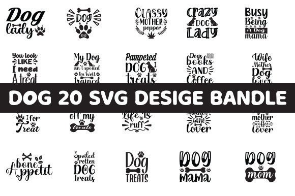 DOG 20 SVG DESIGNE BANDLE