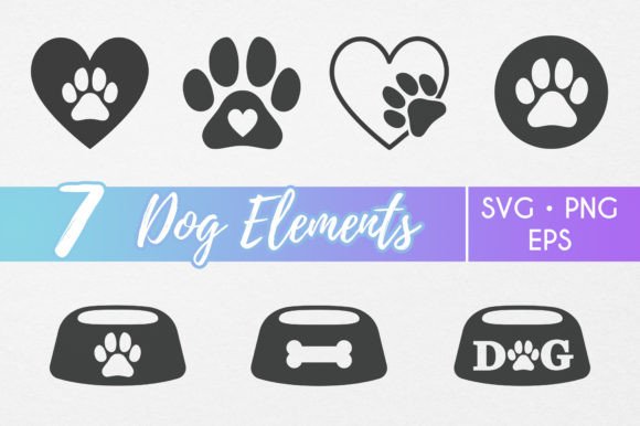 Dog Elemens Svg Bundle for Cricut