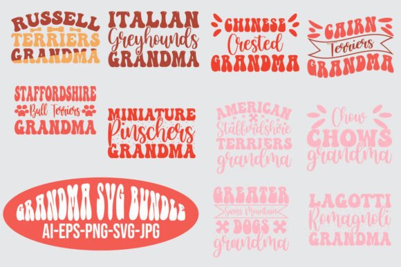 Dog Grandma SVG Sublimation Bundle