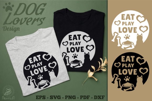 Eat Play Love Design SVG