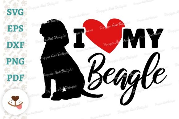 I Love My Beagle Dog Lover Svg Png Dxf