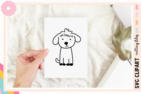 Line Art Dog SVG for Embroidery