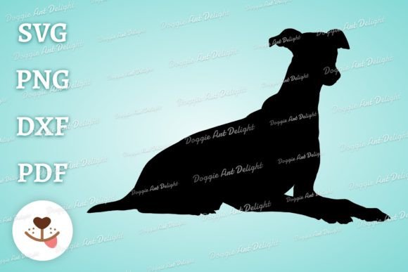 Lying Greyhound Dog Silhouette Svg Png