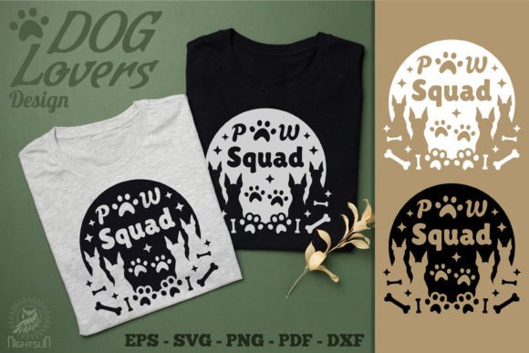 Paw Squad Dog Design SVG