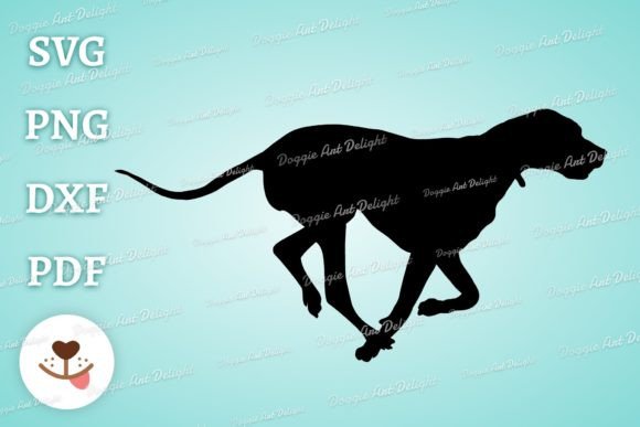 Running Great Dane Dog Silhouette Svg Png