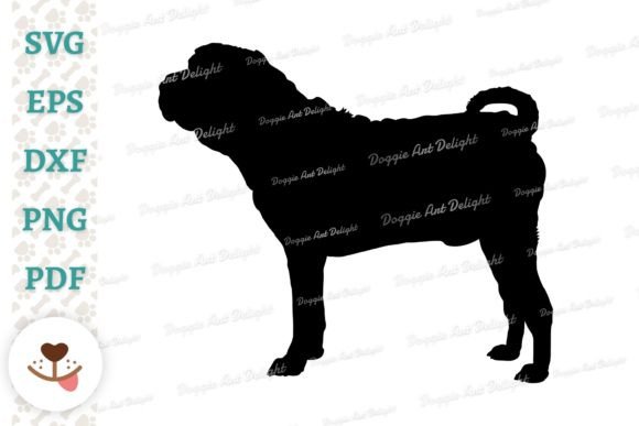 Shar Pei Dog Silhouette Svg Png Dxf Cut