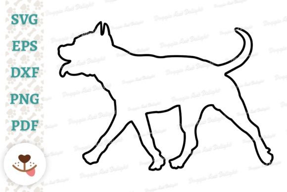 Staffie Dog Outline Svg Png Dxf Cut File