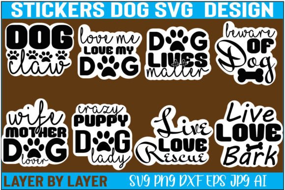 Testing the Dog Stickers SVG Bundle Design