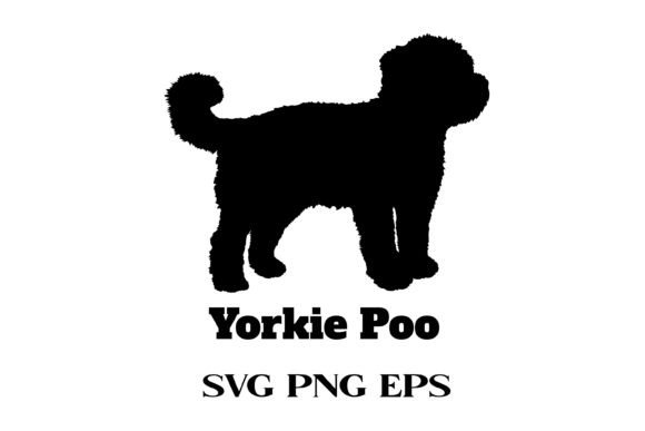 Yorkie Poo Dog Silhouette SVG